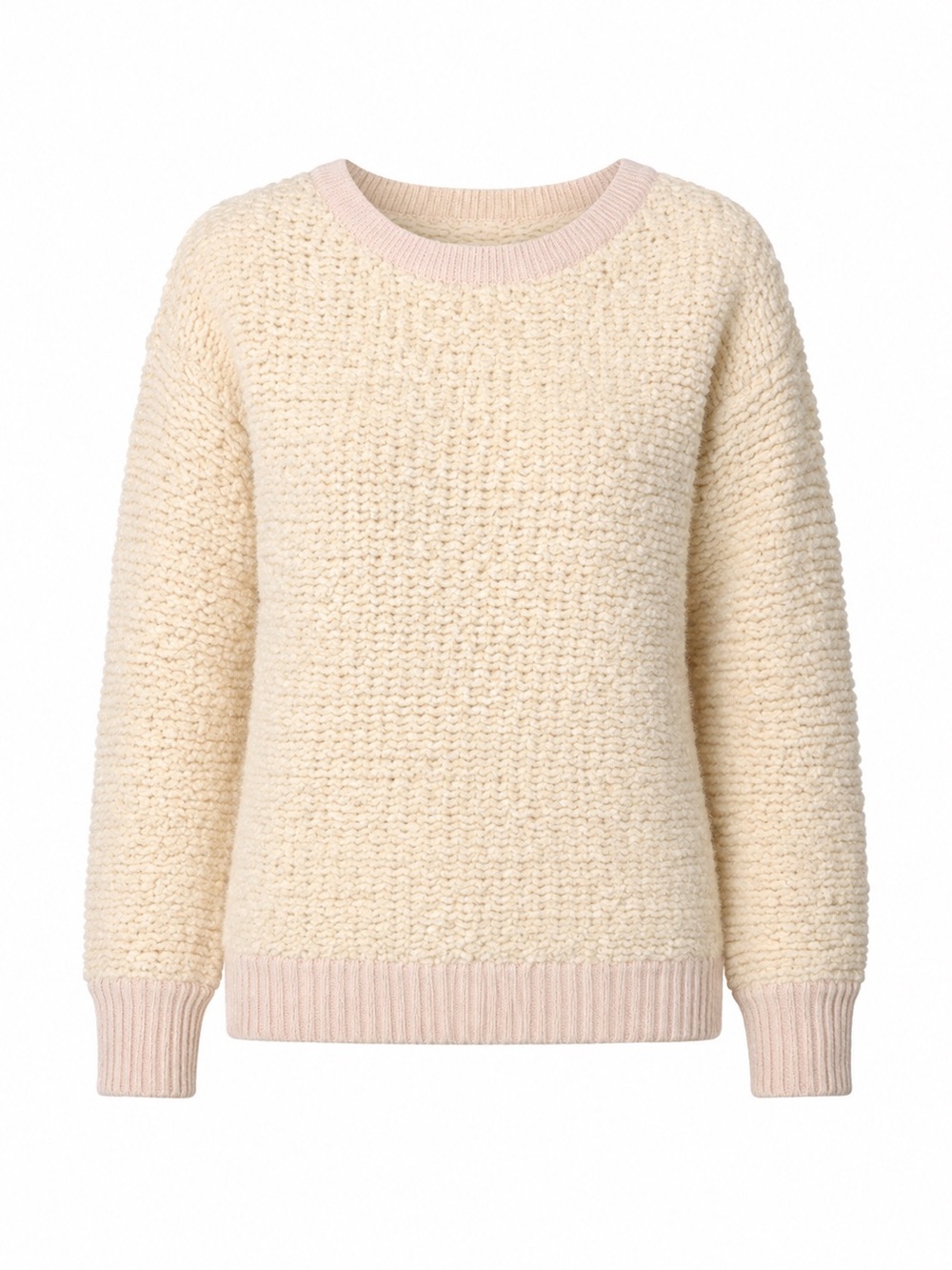 rag & bone Cream Textured Crewneck Sweater